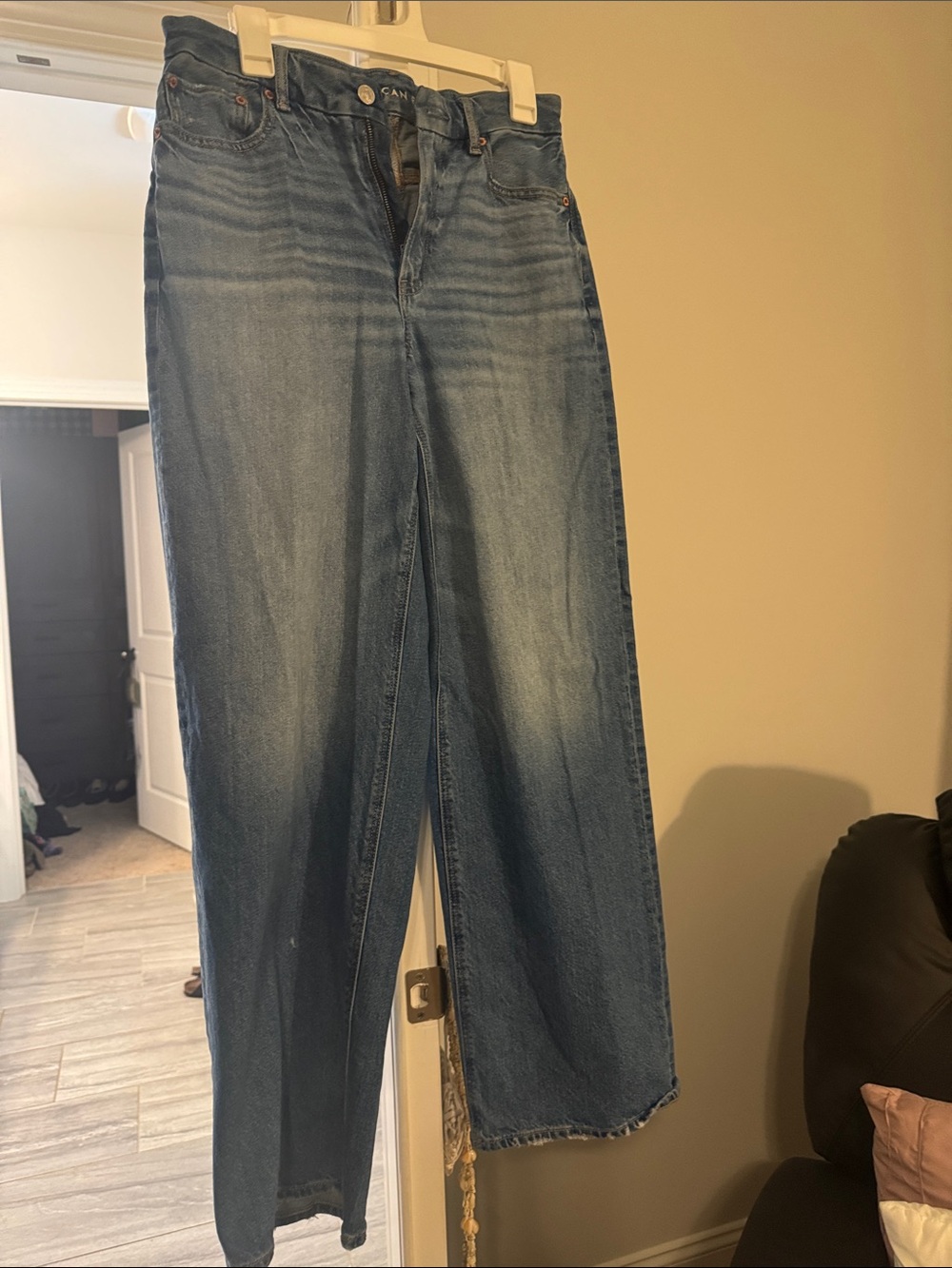 American Eagle Outfitters Light Blue Wide-Leg Jeans